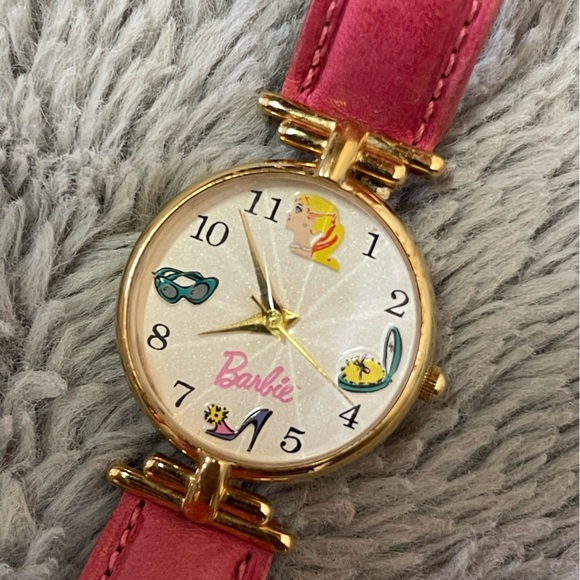 Fossil Gold-Tone Watch with Pink Strap - Picture 2 of 4